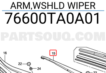 Honda 76600TA0A01 ARM,WSHLD WIPER