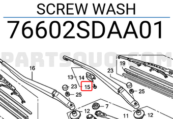 Honda 76602SDAA01 SCREW WASH
