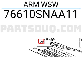 Honda 76610SNAA11 ARM WSW