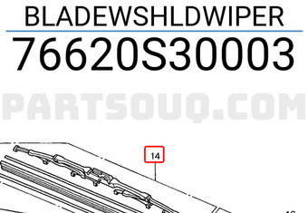 Honda 76620S30003 BLADEWSHLDWIPER