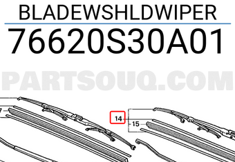 Honda 76620S30A01 BLADEWSHLDWIPER