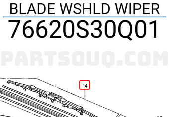 Honda 76620S30Q01 BLADE WSHLD WIPER