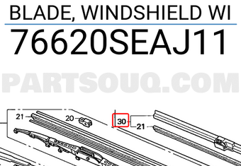 Honda 76620SEAJ11 BLADE, WINDSHIELD WI