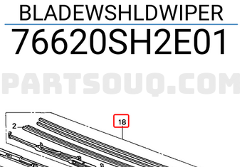 Honda 76620SH2E01 BLADEWSHLDWIPER