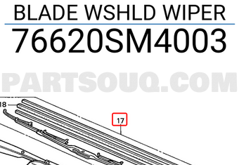 Honda 76620SM4003 BLADE WSHLD WIPER