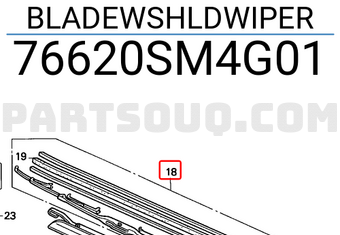 Honda 76620SM4G01 BLADEWSHLDWIPER
