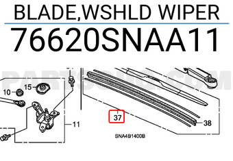 Honda 76620SNAA11 BLADE,WSHLD WIPER