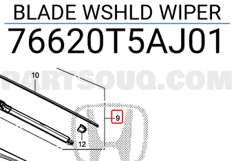 Honda 76620T5AJ01 BLADE WSHLD WIPER