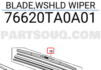 Honda 76620TA0A01 BLADE,WSHLD WIPER