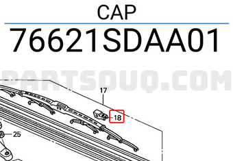 Honda 76621SDAA01 CAP