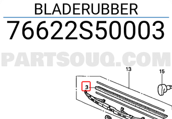Honda 76622S50003 BLADERUBBER