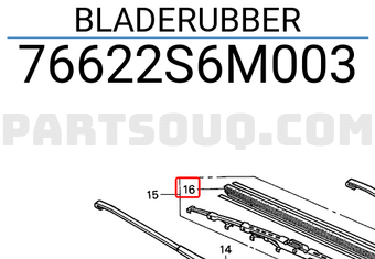 Honda 76622S6M003 BLADERUBBER