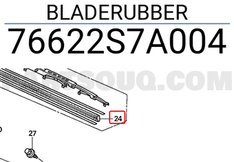 Honda 76622S7A004 BLADERUBBER