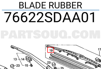 Honda 76622SDAA01 BLADE RUBBER