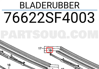 Honda 76622SF4003 BLADERUBBER