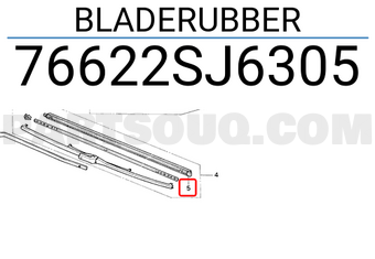 Honda 76622SJ6305 BLADERUBBER
