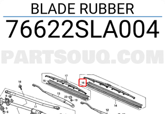 Honda 76622SLA004 BLADE RUBBER