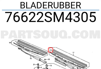 Honda 76622SM4305 BLADERUBBER