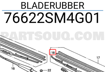 Honda 76622SM4G01 BLADERUBBER