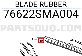 Honda 76622SMA004 BLADE RUBBER