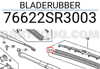Honda 76622SR3003 BLADERUBBER