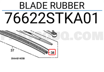 Honda 76622STKA01 BLADE RUBBER
