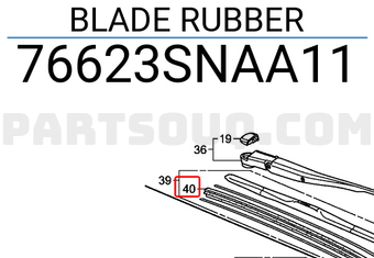 Honda 76623SNAA11 BLADE RUBBER