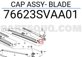 Honda 76623SVAA01 CAP ASSY- BLADE