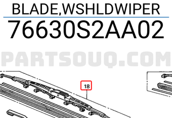 Honda 76630S2AA02 BLADE,WSHLDWIPER