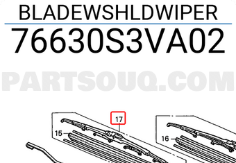 Honda 76630S3VA02 BLADEWSHLDWIPER