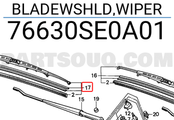 Honda 76630SE0A01 BLADEWSHLD,WIPER