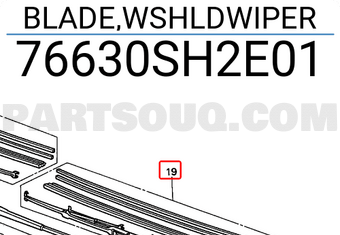 Honda 76630SH2E01 BLADE,WSHLDWIPER