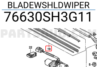 Honda 76630SH3G11 BLADEWSHLDWIPER