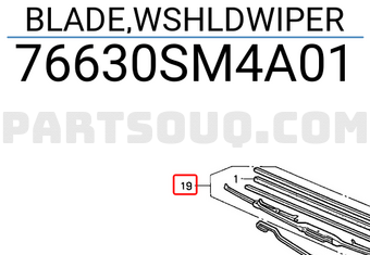 Honda 76630SM4A01 BLADE,WSHLDWIPER