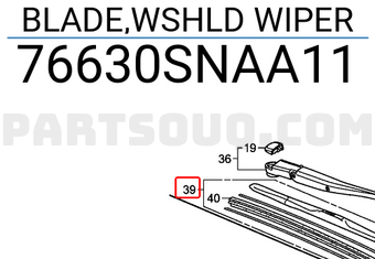 Honda 76630SNAA11 BLADE,WSHLD WIPER