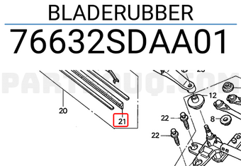 Honda 76632SDAA01 BLADERUBBER