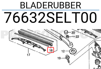 Honda 76632SELT00 BLADERUBBER