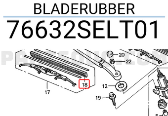 Honda 76632SELT01 BLADERUBBER