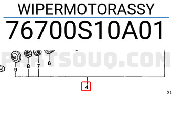 Honda 76700S10A01 WIPERMOTORASSY