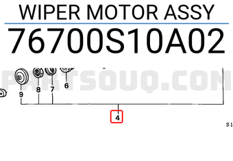 Honda 76700S10A02 WIPER MOTOR ASSY