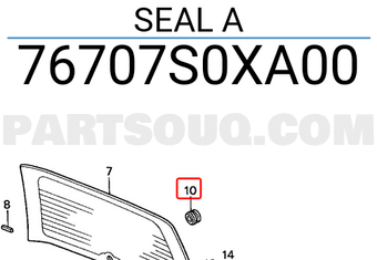 Honda 76707S0XA00 SEAL A