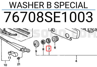 Honda 76708SE1003 WASHER B SPECIAL