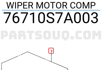 Honda 76710S7A003 WIPER MOTOR COMP