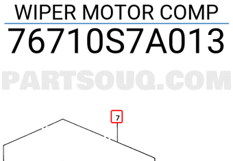 Honda 76710S7A013 WIPER MOTOR COMP