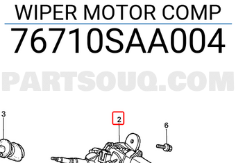 Honda 76710SAA004 WIPER MOTOR COMP