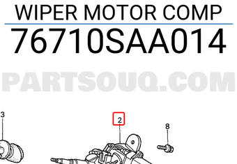 Honda 76710SAA014 WIPER MOTOR COMP