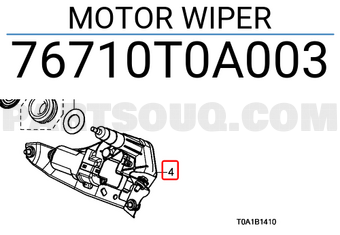 Honda 76710T0A003 MOTOR WIPER