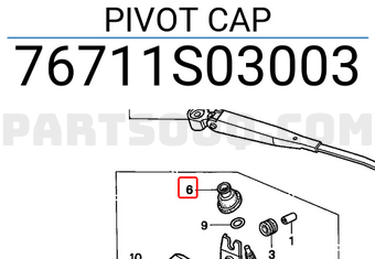 Honda 76711S03003 PIVOT CAP
