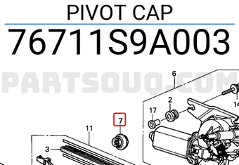 Honda 76711S9A003 PIVOT CAP