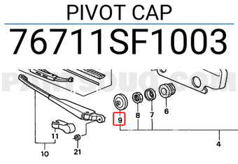 Honda 76711SF1003 PIVOT CAP